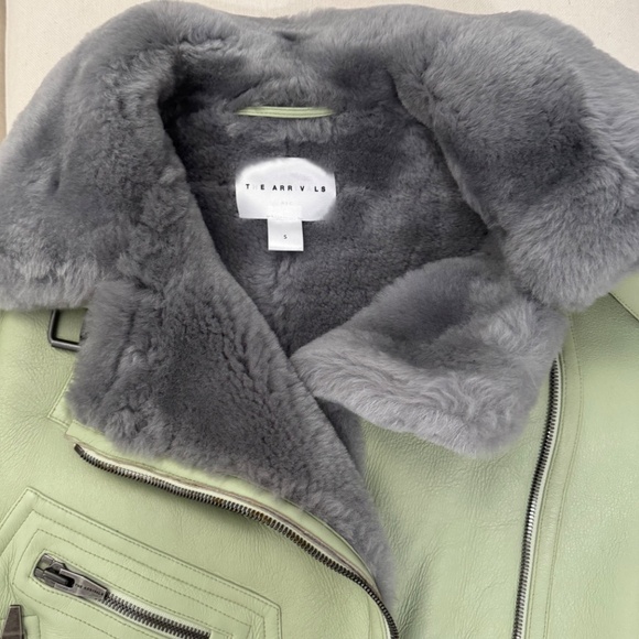 THE ARRIVALS Genuine Sheepskin Biker Jacket - Picture 4 of 4